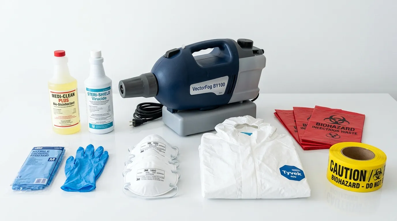 Professional biohazard remediation crew working in Forest Park